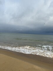 storm on the beach