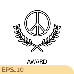 award icons  symbol vector elements for infographic web