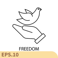 freedom icons  symbol vector elements for infographic web