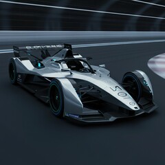 Fototapeta premium Futuristic Electric Racing Car & Supercar Concepts