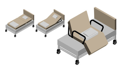 isometric view of elder lift rotating adjustable bed