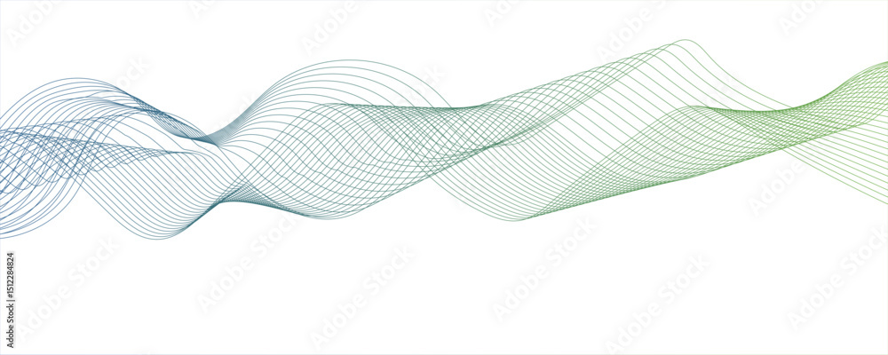 Poster abstract wavy grey stream element for design on transparent background isolated. blue and light gree