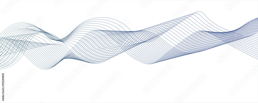 Poster abstract wavy grey stream element for design on transparent background isolated. white and light blu