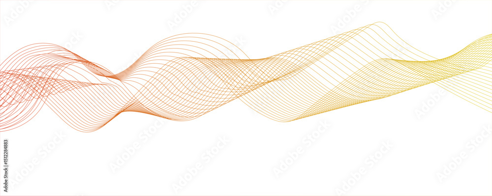 Poster abstract wavy grey stream element for design on transparent background isolated. white and light ora