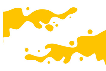 Golden Honey Drips and Drops illustrations set vector
