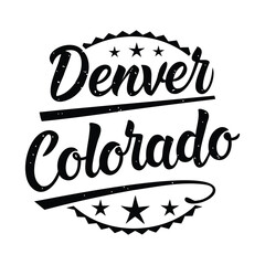 Denver, Colorado Script Typography Vector