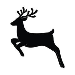 Obraz premium Deer Silhouette Vector – Elegant Wildlife Illustration