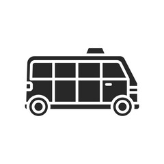 silhouette of taxi service icon