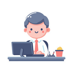 illustration design of a trader