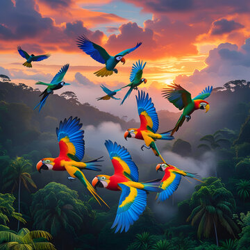 bird in the skay