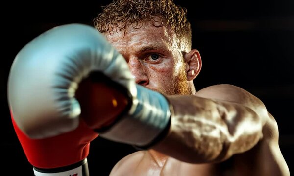 Fighter prepares for match in intense training session before championship bout