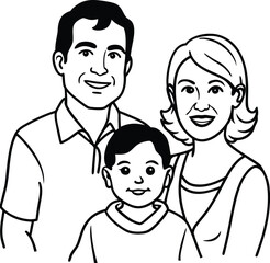 family vector illustration on white background