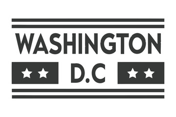 Washington D.C. Typography Vector
