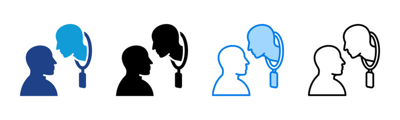 Self Awareness icon sheet multiple style collection