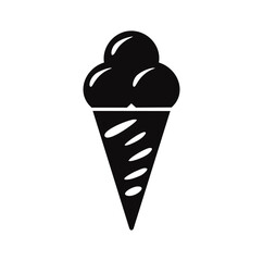 Dripping Ice Cream Silhouette design