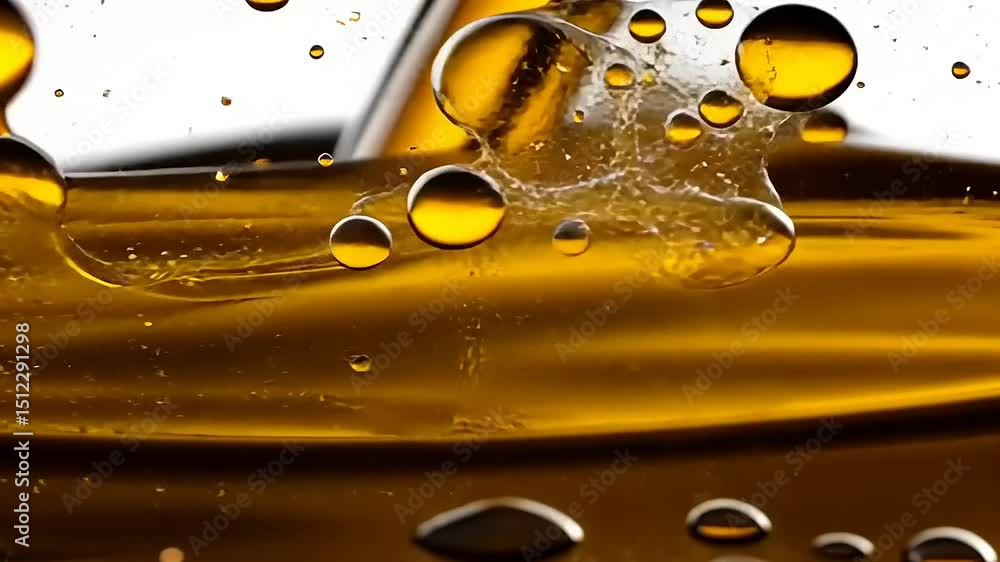 Poster mesmerizing pour: a close-up look at viscous liquid dynamics in motion