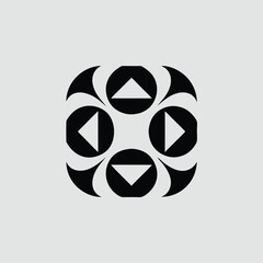 Hexagon Centered Petaled Flower