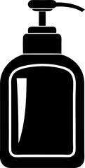 Face Wash Bottle Silhouette Vector Illustration 