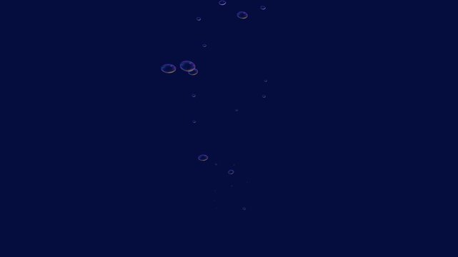 Mystic Currents Rising Bubbles in Green Blue Undersea Light. Underwater world with bubbles . 4k