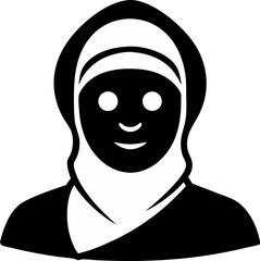 Face With Clay Mask And Towel Wrap Silhouette Vector Illustration