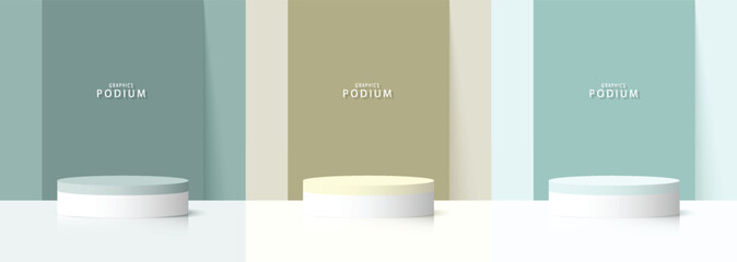 Podium displaying products and equipment Vector background for marketing Vector template