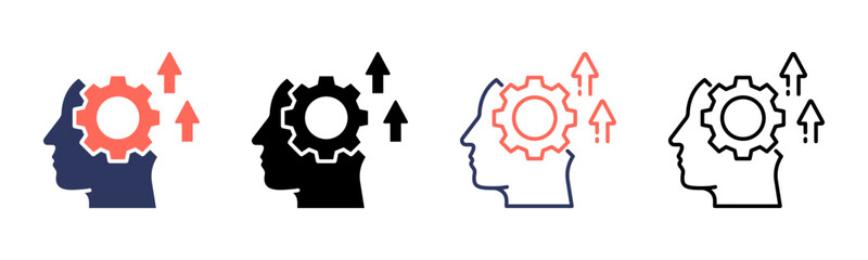 Self Improvement icon sheet multiple style collection