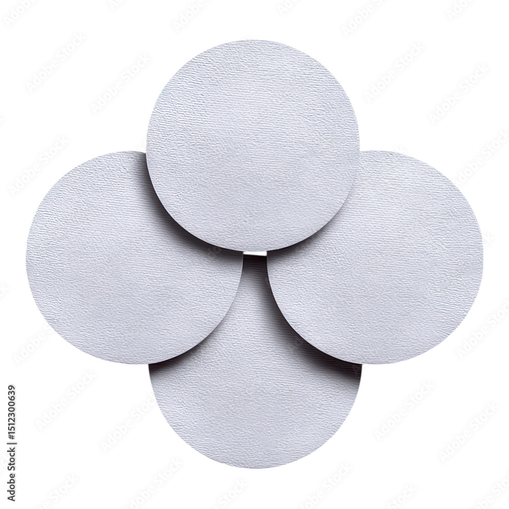Aufkleber overlapping light grey circles abstract background design texture perfect for minimalist modern proj