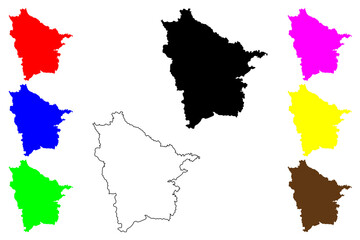 Tasikmalaya city (Republic of Indonesia, Region Java) map vector illustration, scribble sketch Tasikmalaya map