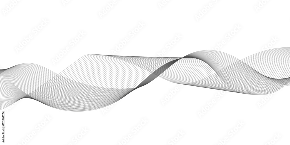 Poster Abstract wavy curve lines background. Abstract frequency sound wave lines and technology curve lines background. Abstract business wave curve lines background. Vector illustration.