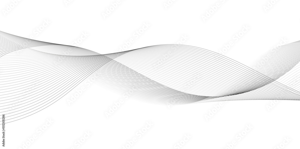 Poster Abstract wavy curve lines background. Abstract frequency sound wave lines and technology curve lines background. Abstract business wave curve lines background. Vector illustration.