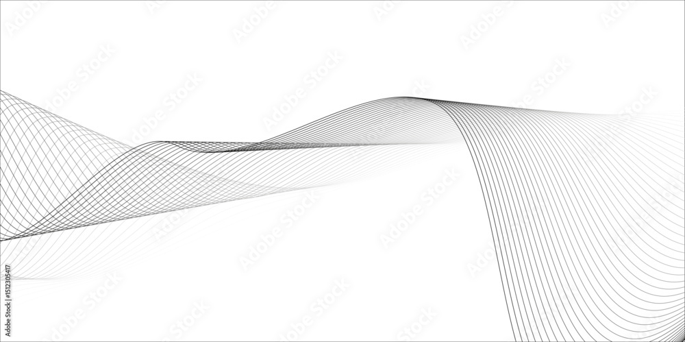 Poster abstract wave line business background. thin line wavy abstract vector background. curve wave seamle