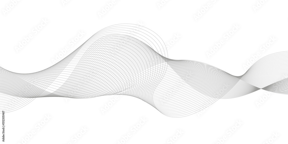Poster Abstract wave elements. Seamless wave pattern. Wavy curve line art striped graphic template. wavy horizontal lines. Vector border design element