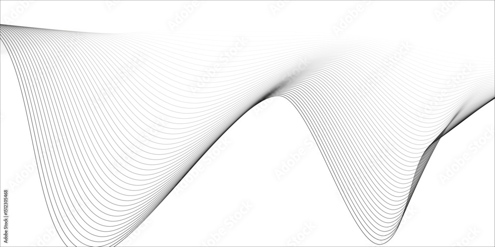Poster Abstract wave elements. Seamless wave pattern. Wavy curve line art striped graphic template. wavy horizontal lines. Vector border design element