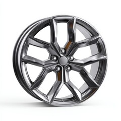 Modern Chrome Alloy Wheel Design High Resolution Studio Shot of a Sleek Car Rim