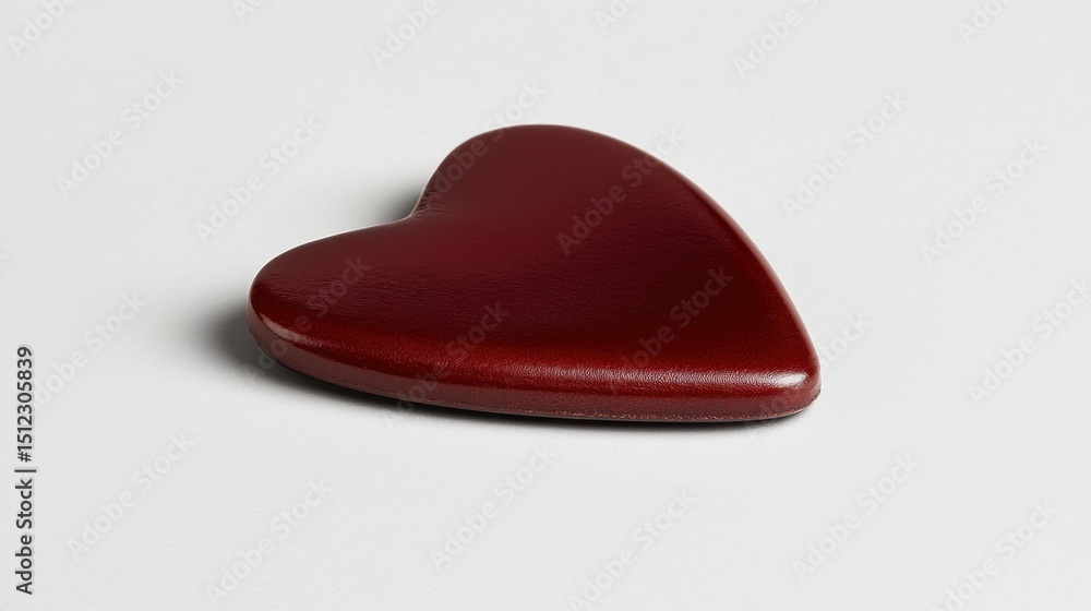Poster heart-shaped object with a glossy finish