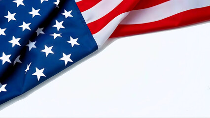 United States flag with blank space for text.