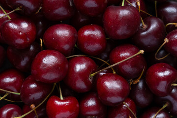 Sweet tasty cherries. Background. Summertime