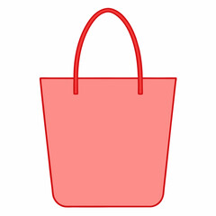 Summer Tote Bag Vector Mockup Template Technical Drawing