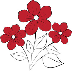 Flower vector and illustration design with background