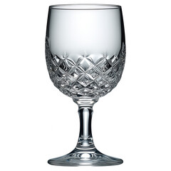 Crystal wine glass elegant glassware for wine tasting and dining elegant drinkware on black background on transparent background