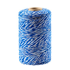 Roll of blue and white baker's twine, isolated on transparent background, png