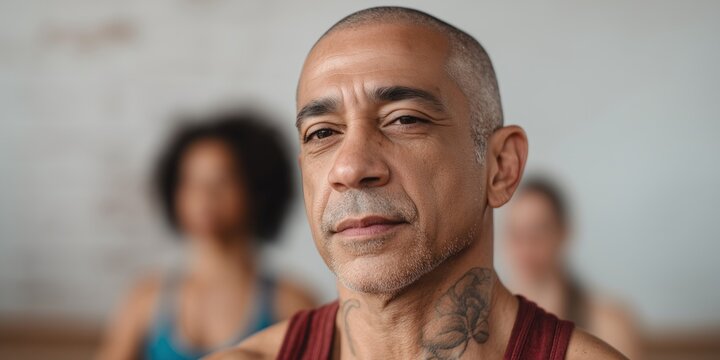 Confident middle-aged man embracing individuality and authenticity