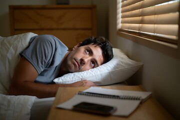Fototapeta premium a man wants to sleep
