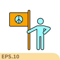 peacemaker icons  symbol vector elements for infographic web