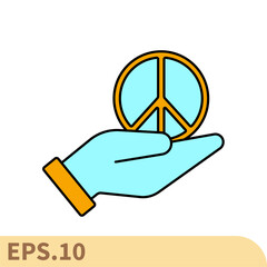 pacifism icons  symbol vector elements for infographic web