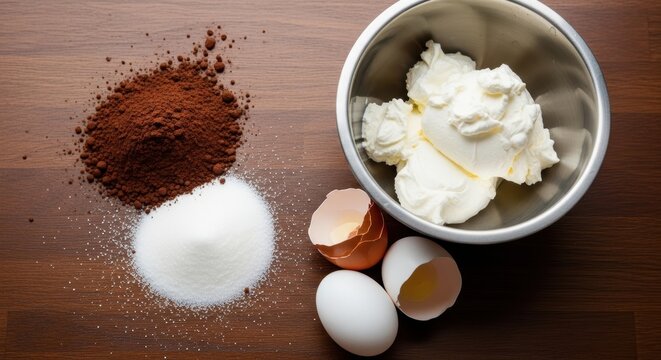 Ingredients for homemade ice cream celebration on national ice cream day