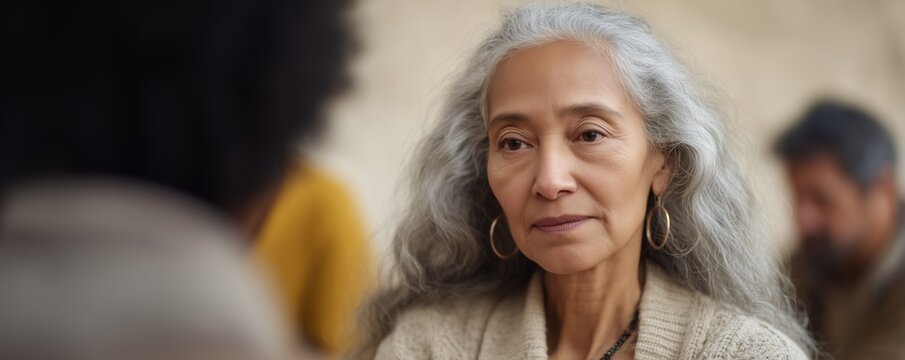 Senior woman engagement in inclusive community leadership with cultural heritage focus