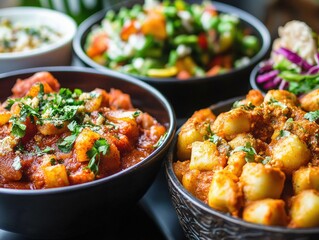 A fine dining vegan event with fusion dishes such as coconut-based Italian gelato and spicy tofu gnocchi