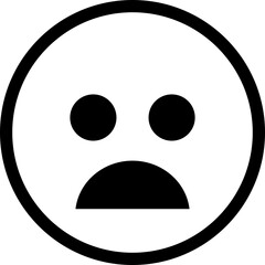 Simple Outline Emoticon Icon 