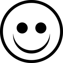 Simple Outline Emoticon Icon 